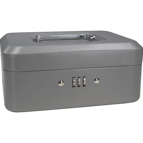 sheet metal box with lock|metal lock box with combination.